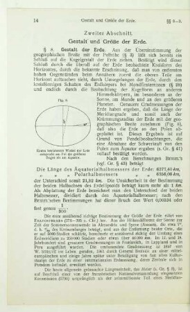 Zweiter Abschnitt. Gestalt und Größe der Erde