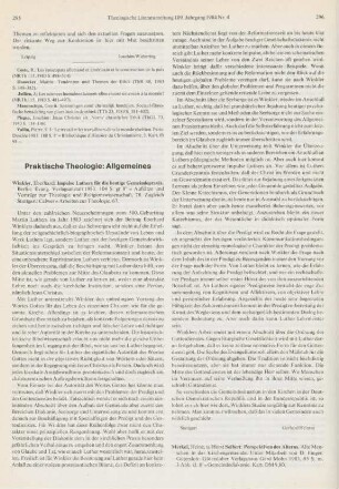 296-297 [Rezension] Merkel, Heinz, Perspektiven des Alterns