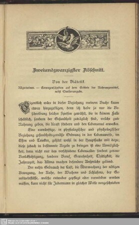 Zweiundzwanzigster Abschnitt. Von der Diätetik