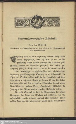 Zweiundzwanzigster Abschnitt. Von der Diätetik