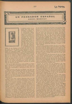 Un pensador español : Angel Ganivet
