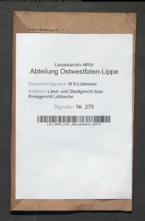 Erblasser: Bokämper, Gottlieb Heinrich: