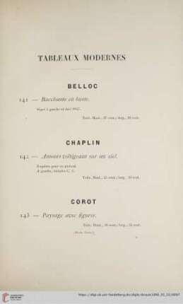 Tableuax Modernes (Nr. 141 - 167)