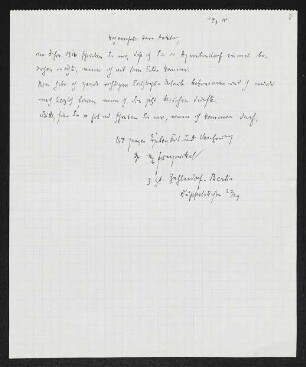 Brief von Max Jungnickel an Gerhart Hauptmann