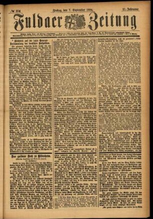 Ausgabe vom Freitag, den 07. September 1894.