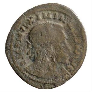 Münze, Follis, Mitte 310 bis Ende 312 n. Chr.