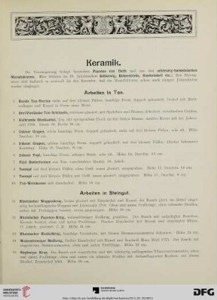 Keramik (Nr. 1-443)