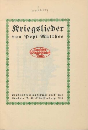Kriegslieder