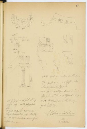 Basilika di San Pietro in Ciel d’Oro, Pavia: Details (aus: Skizzen- und Fotoalbum 4)