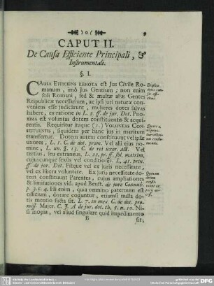 Caput II. De Causa Efficiente Principali, & Instrumentali