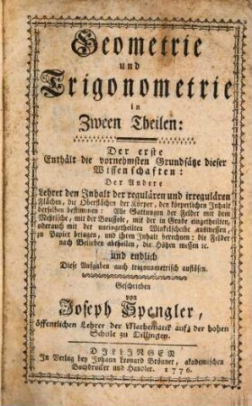 Geometrie und Trigonometrie
