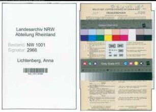 Entnazifizierung Anna Lichtenberg, geb. 03.01.1922 (Sparkassenangest.)