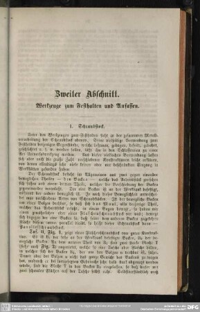 Zweiter Abschnitt. Werkzeuge zum Festhalten und Anfassen