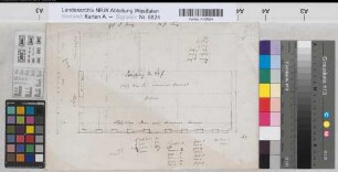 Wocklum (Balve) Entwurf einer Orangerie (?) Grundriß Ende 18.Jh. ca 1 : 120 23 x 34 Skizze Landsberg-Velen Nr. 345