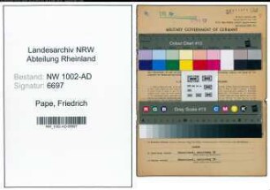 Entnazifizierung Friedrich Pape, geb. 10.11.1904 (Unterbrandmeister)