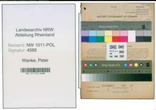 Entnazifizierung Peter Wanke , geb. 10.07.1902 (Polizeibeamter)