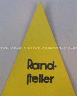 Werbeschild für "Randsteller"