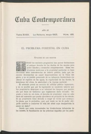 El problema forestal en Cuba