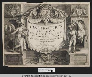 L`instruction du Roy en l`exercice de monter à cheval.