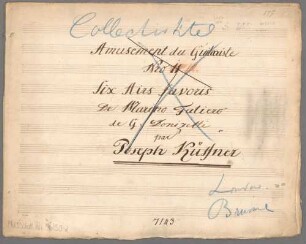 "Marino Faliero - Excerpts; Arr; guit; HenK WoO 103/12". - BSB Mus.Schott.Ha 7250-2