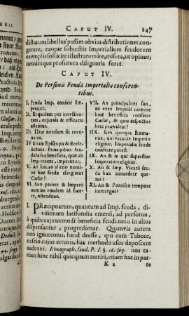Caput IV. De Personis Feuda Imperialia conferentibus.