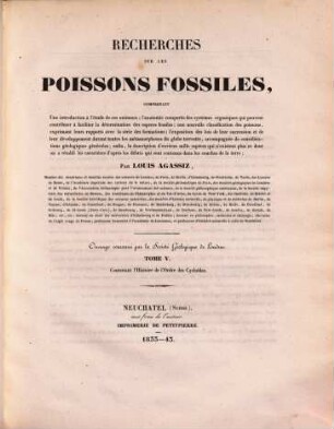 Recherches sur les Poissons Fossiles. 5