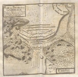 Plan der Bataille bey Gadebusch.