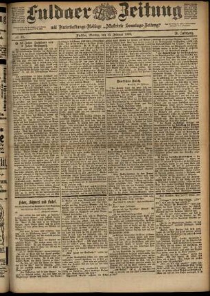Ausgabe vom Montag, den 13. Februar 1899.