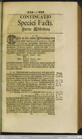 Speciei Facti. Zweyte Abtheilung