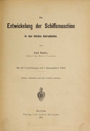 Die Entwickelung der Schiffsmaschine in den letzten Jahrzehnten
