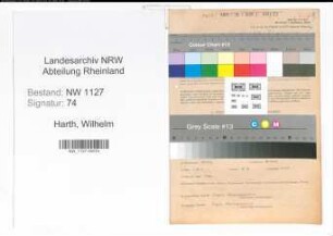 Entnazifizierung Wilhelm Harth , geb. 28.08.1907 (Vermessungsrat)