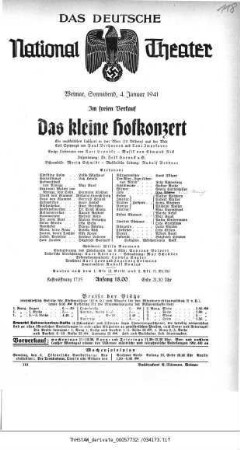 Das kleine Hofkonzert