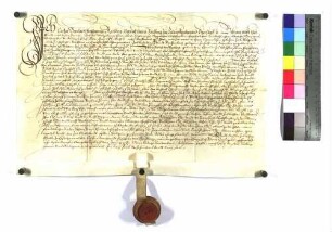 Kaspar Bernhard von Rechberg stellt dem Grafen von Helfenstein einen Lehenrevers aus über Lehengüter zu Donzdorf, Reichenbach und Hürbelsbach.