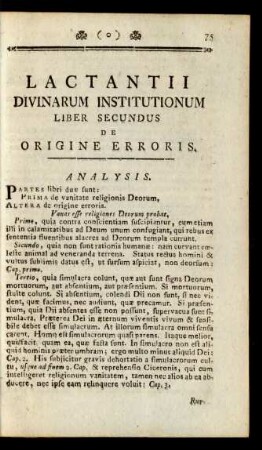 Liber Secundus De Origine Erroris