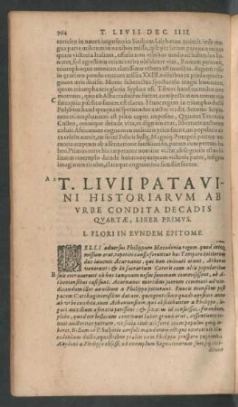 T. Livii Patavini Historiarum Ab Urbe Condita Decadis Quartae, ...