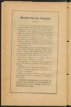 Rendición de Cuentas