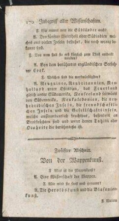 Zwölfter Abschnitt. Von der Wappenkunst