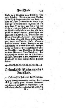 Oesterreichische Staaten ausserhalb Teutschland