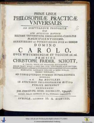 Primae Lineae Philosophiae Practicae Universalis