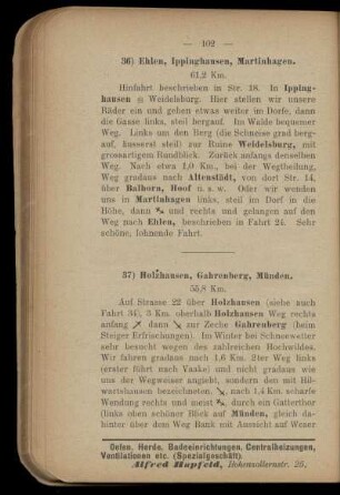 37) Holzhausen, Gahrenberg, Münden