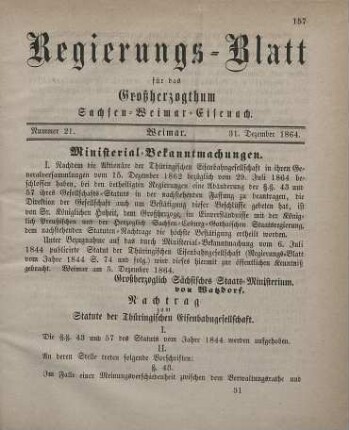 Nr. 21 : 31. Dezember 1864