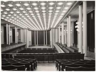 Rosengarten, Mannheim Restaurant im Musensaal: Saal umgebaut, Orgel