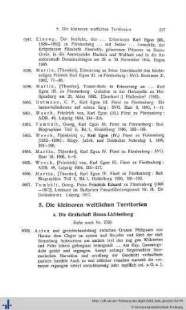 5. Die kleineren weltlichen Territorien.
