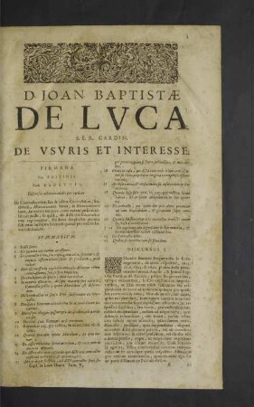 De usuris et interesse.