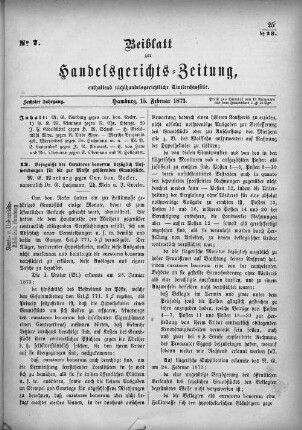 No. 7. 15. Februar 1873
