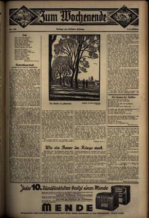 Dritte Ausgabe vom Samstag, den 05. Oktober 1935.