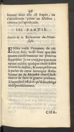 Suitte de la Refutation du Manifeste.