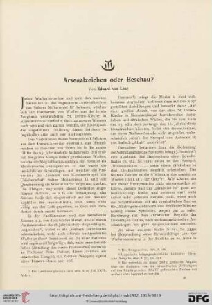 6: Arsenalzeichen oder Beschau?