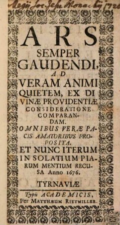Ars semper gaudendi