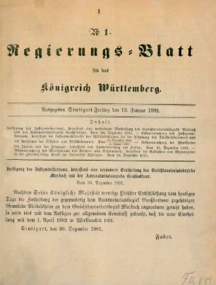 13. Januar-30. Dezember = No. 1-36